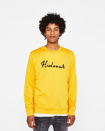 yellow sweatshirt